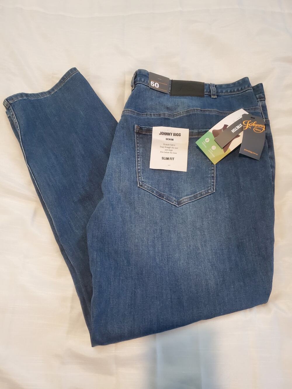 Johnny Bigg Slim Fit Denim Jeans Men Size 50x32. A10